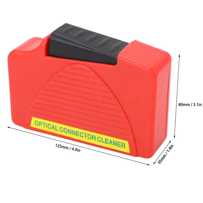 Red Optical Fiber Cleaning Box Compact Lightweight SC FC LC
