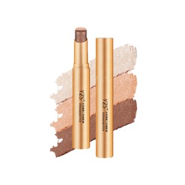 SWEET NIGHT 3 Colors Eyeshadow, Waterproof and Sweatproof, Long Lasting Makeup, Highly Pigmented Eye Shadow Stick, Easy to Carry, Multifunctional, For Beginners (02-Pearl Brown)