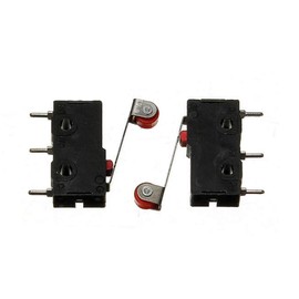VUNIVERSUM Mr. Stecker Modellbau® Premium 3 Pin On Off Micro Limit Switch Position Switch Button with Roller Lever 5A Door Open Close Automatic DIY RC Pack of 2