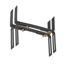 1 Pair of Flower Box Holders, Anthracite, 2 Pieces, Standard H-Shape Box Holder, Balcony Box Holder