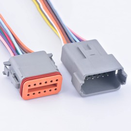 DECKBU 12 Pin Automotive Sealed Electric Plug Male Female Waterproof Connector Wire Harness DT Series DT06-12S DT04-12P