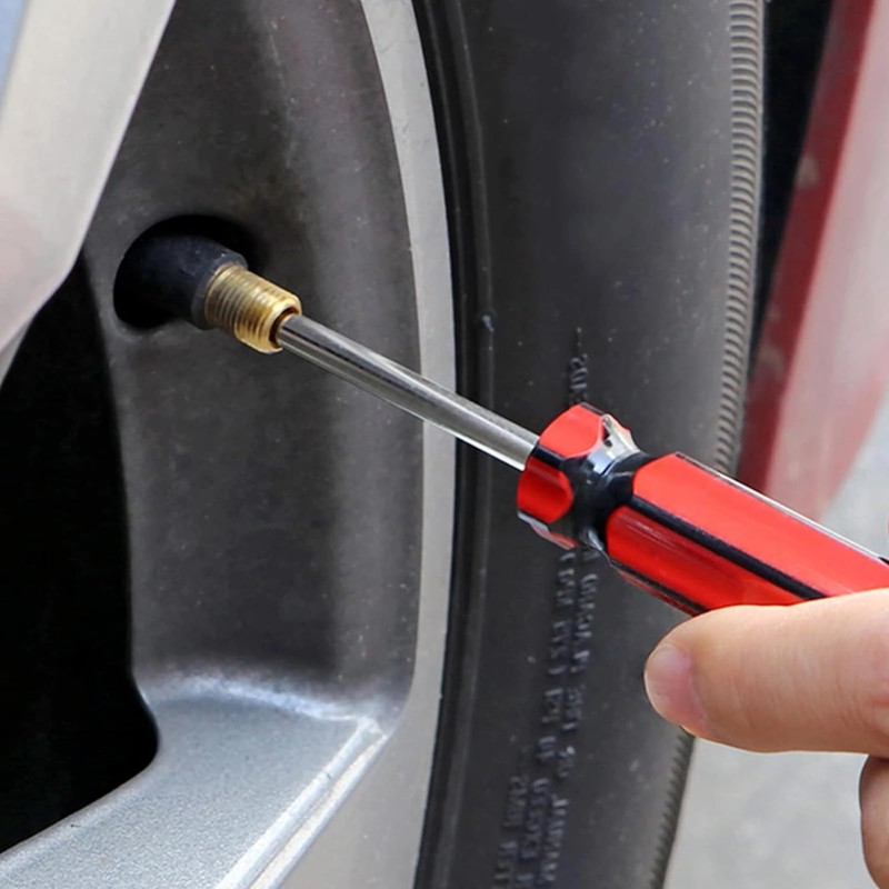 5Pcs Rubber Booted Valve Stem Puller, Tire Valve Core Remover