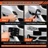 GEARZAAR Bumper Tow Hook License Plate Mount Bracket Holder For
