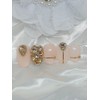 Light pink gold handmade nail tips - Short straight nose
