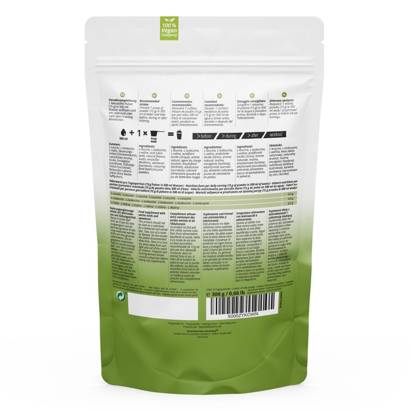 BCAA Powder Grapefruit - Amino Acids Complex High Dose -