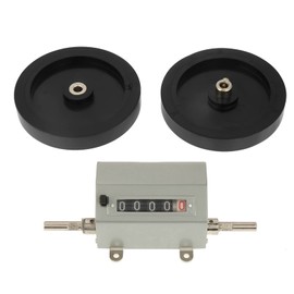 Odorkle Length Counter with Rolling, Meter Counter Roller Measuring Wheel Metric Wheel 5 Digits Meter Counter 0 to 9999.9 Roller Type Counter for Length Measuring