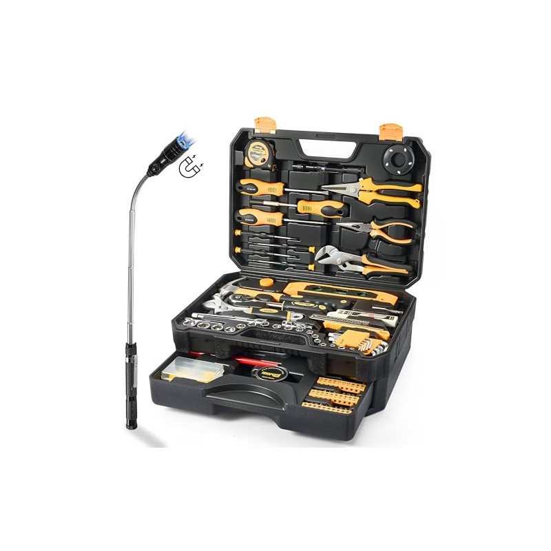 Tool Kit for Home, Basic Tool Set with Magnetic Pickup