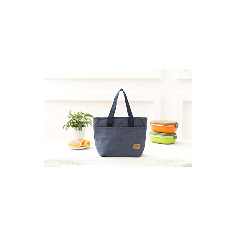 Vinsani Insulated Tote Canvas Thermal Lunch Bag Reusable Portable Cooler