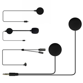 TNICER Helmet Speaker Set Compatible with New T2 Plus Models (Speaker & Arm Mic & Cord Mic)