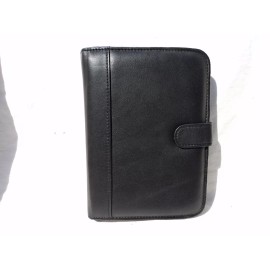 Scully Leather 1803-02 Black Leather 6-Ring Planner