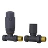 NRG Straight TRV Thermostatic Radiator Valve with Free Manual Straight