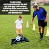 1 Piece Football Training Mat, 4 Pieces Triangular Non-Slip Stickers,