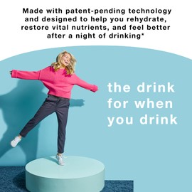 Morning Recovery, Electrolyte with Energy, Milk Thistle Drink Proprietary Formulation to Hydrate While Drinking for Morning Recovery, Highly Soluble Liquid DHM, Berry, Pack of 6