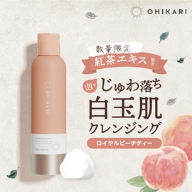 Ohikari Bubble Cleansing, Carbonated Foam, Carbonated Cleansing, Makeup Remover, No Need for Face Cleansing, Eyelash Equok Royal Peach Tea, 5.3 oz (150 g)