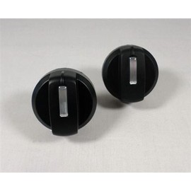 BBQ Grill 2 Piece Set Control Knobs 2-1/8" Dia. Compatible with Most Weber Grills BCP91332