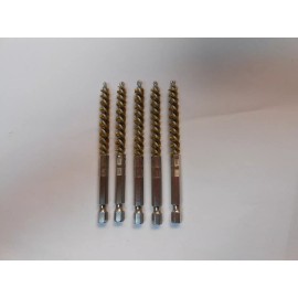 Hightbrush #6B 6mm DIA x 2'' BP x 4''ol 1/4' Hexdrive BRASS Tube Brush HD 5 PAK