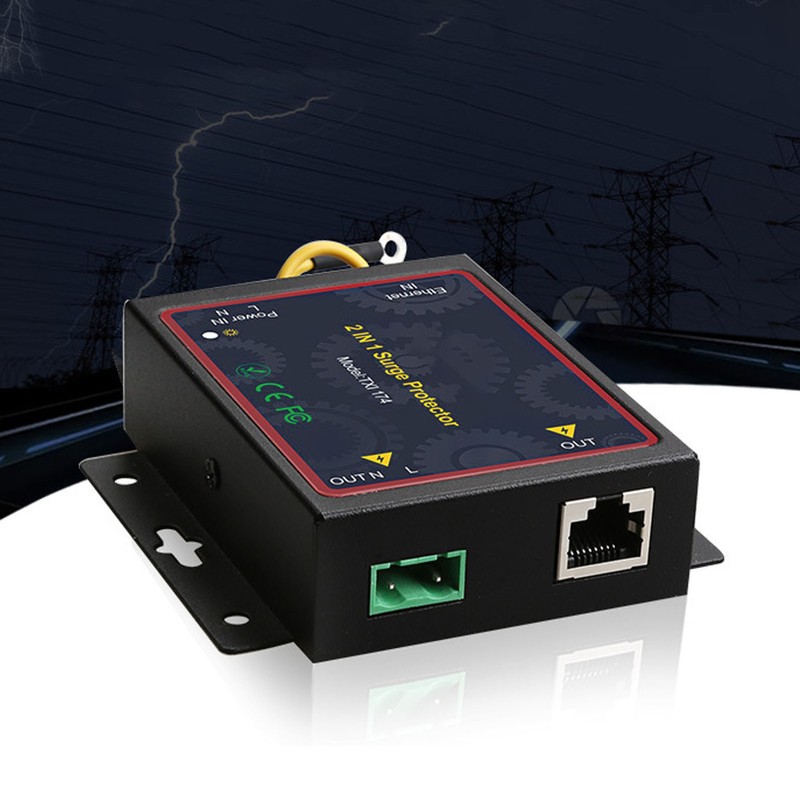 Surge Protector 2 in 1 Network Surge Protector POE Power