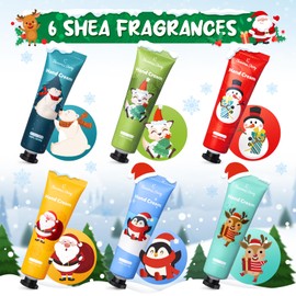 Hand Cream Gifts Set, Eleanore's Diary 6Pcs Shea Butter Mini Hand Lotion, Skin Care Gift Box,Christmas Stocking Stuffers Gifts for Women, Moisturizing Hand Cream for Dry Cracked Hand,Gifts for Her