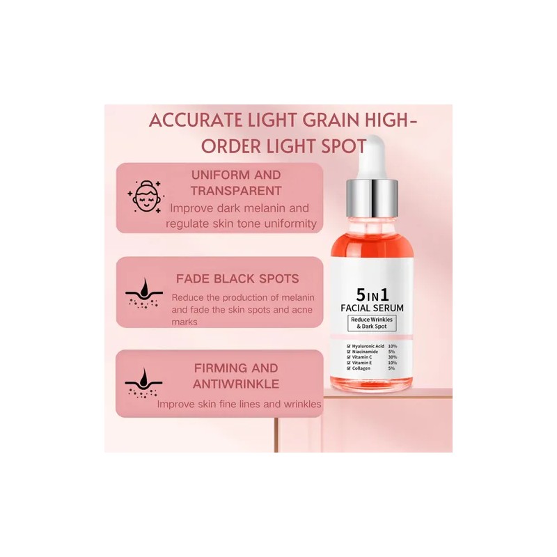 2sueros Facial 5en1 Vitaminac Colágeno Ácidohialuronico 30ml