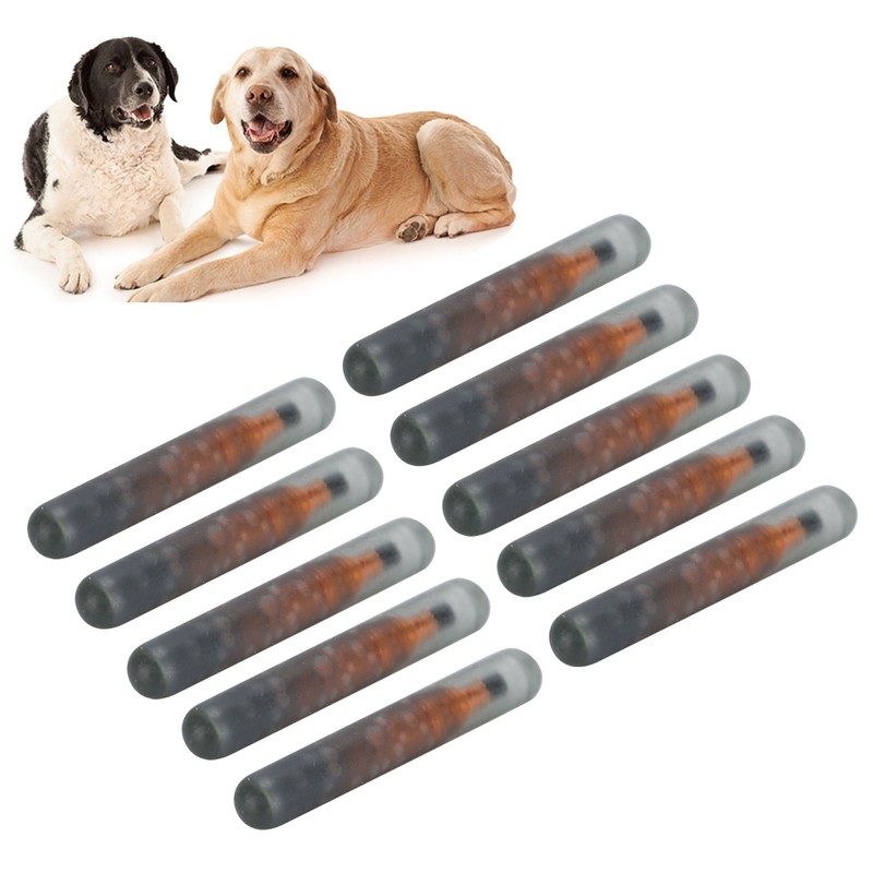 10pcs 1.25mm Pet Microchip Animal Label Glass Tube Chip Mini