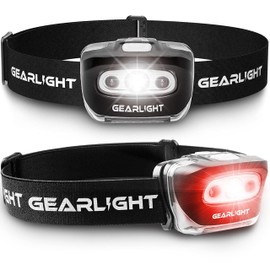 LED Headlamp Battery Powered 2-pack | Head Lamp Running Hunting Camping Fishing Hiking with Red Light and Adjustable Headband - Bright Headlamp 7 Modes Forehead Head Lamp (Batteries Not Included)