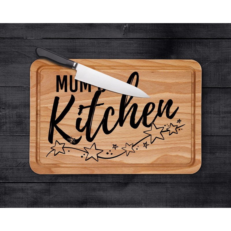 Mum's Kitchen Wooden Chopping Board, Chopping Board for Mum's Birthday