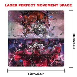sabermaster Card Rubber Mat - 2 Player, Square playmat for Gamer 60x60cm/23.6x23.6inch