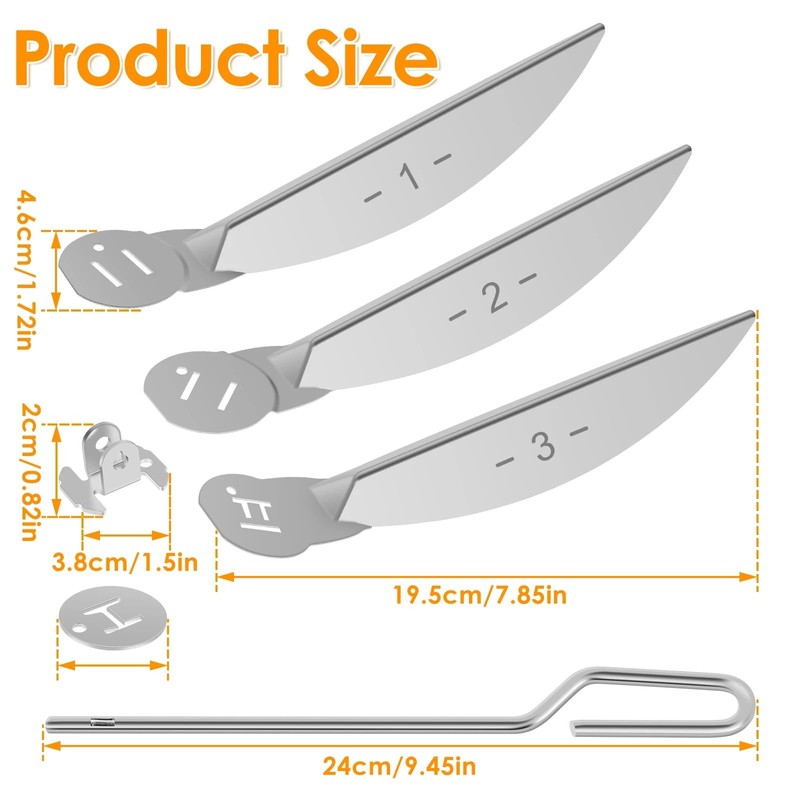 1 Set 22-1/2 Inch One-Touch Cleaning System Replacement Grill Cleaning