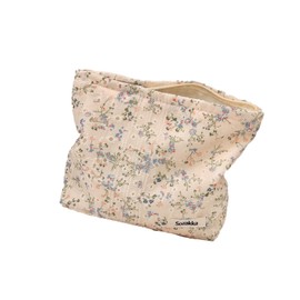 Cosmetic Bag, Qiwenr Flower Makeup Bag, Corduroy Small Toiletry Bag, Canvas Cosmetic Bag, Cord Cosmetic Bag, Small Cosmetic Bag, Used for Storing Cosmetics and Toiletries, Xy00290, Fresh floral
