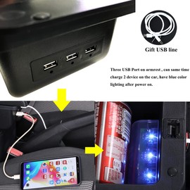 Console Armrest for Nissan Versa 2020-2024 Center Storage Box with Base Cup Holder