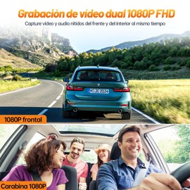 Volam 1080P Front and Rear Dash Cam Dual Dash Cam for Car Parking Monitoring Infrared Night Vision WDR G-sensor with 64SD Card