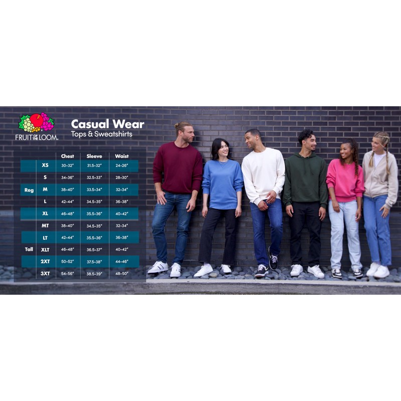 Fruit of the Loom Men's Eversoft Fleece Sweatshirts & Hoodies,