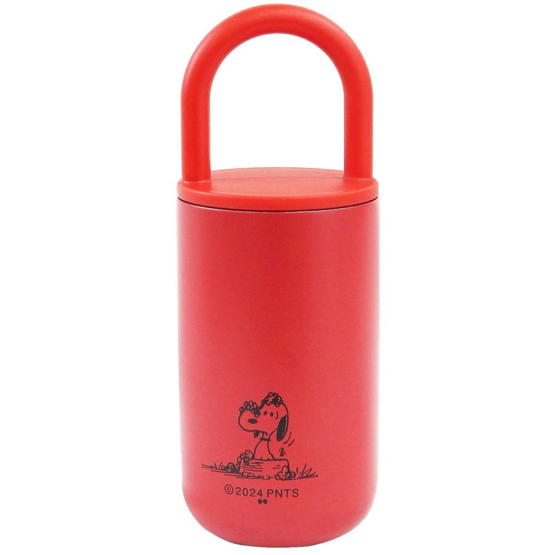 Peanuts Stainless Steel Tumbler with Handle RED Size: Diameter 0.3