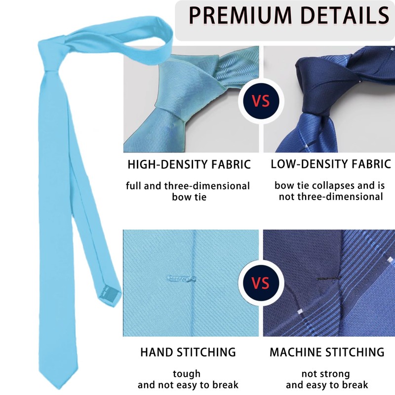 Ohcol Men's Wedding Necktie, Funeral Necktie, Formal Business, Funeral, Memorial