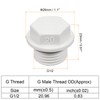PATIKIL 8pcs G1/2 Male Hex Head Pipe Plug PVC Nut