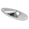 Musiclily Basic Vessel Strat Jack Plate for Electric Guitar, Chrome