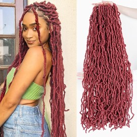 Shoobidoo 24 Inch Soft Locs Crochet Hair Pre Looped 6 Packs 12/stands Faux Locs Crochet Braids Goddess Locs Dreadlocs Synthetic Hair For Black Women (24 inch, BUG)