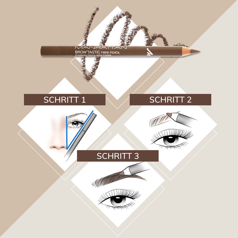 Manhattan Brow'Tastic Eyebrow Pencil – Brown Eyebrow Pencil with Refilling