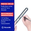 Helix - 2-in-1 Ruler - Integrated Circle Templates - Innovative