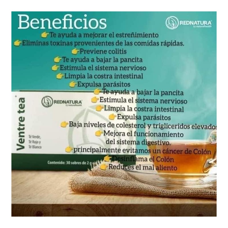 Genérico Ventre Tea de Rednatura Caja con 30 sobres Original