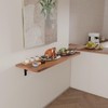 IAE Wall Mounted Folding Table with Pine Wood,48" x 16"