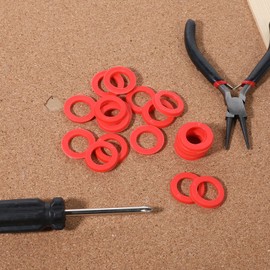100 Packs Garden Hose Washers Rubber Heavy Duty Red O-Rings Water Hose Gasket Washers Rubber Gasket Repair Kit Fit All Standard 3/4 Inch Garden Hose Fittings and Water Faucet