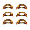 Pack of 6 Cute Fun Tortoiseshell 6cm Hair Clips/Clamps/Claws