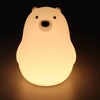 LED Night Light Cartoon White Bear Baby Pat Light USB