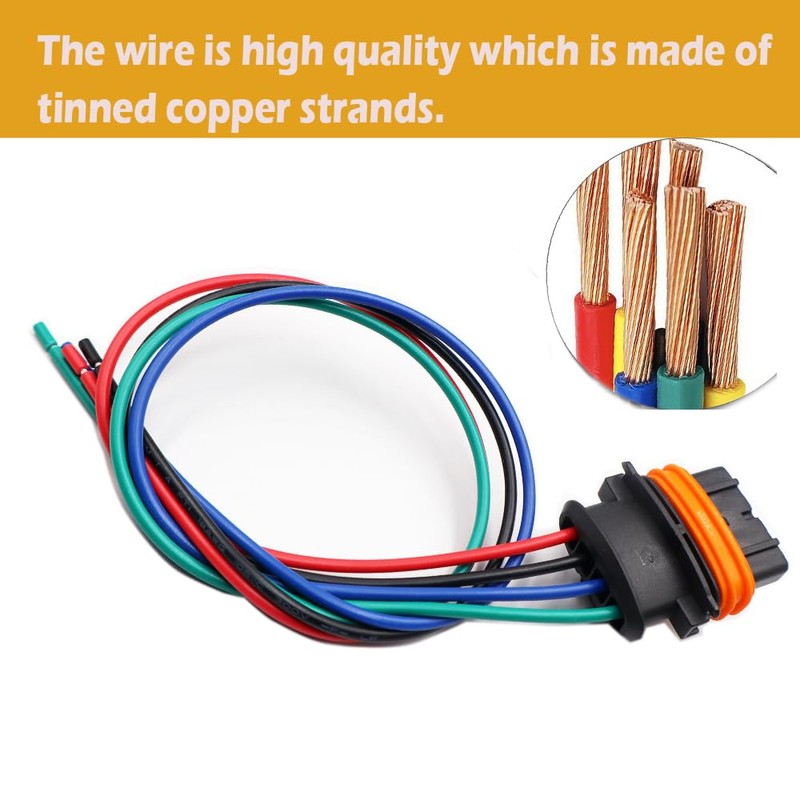 Set of 5 Electrical Ignition Coil Connector Plug Harness Compatible