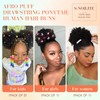 1PC Afro Puff Natural Black Drawstring Ponytail Human Hair Buns