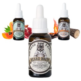 Natural Beard Oil for Men – Scented Beard Moisturiser Oil Contains Hydrating Jojoba + Argan Oil – Nourishing Mens Beard Softener for Healthier Hair Growth (Unscented, 30ml)