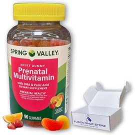 Prenatal Gummies- for Woman Multivitamin Supplement DHA and Folic Acid, 90ct (Pack of 1), Boxed by Fusion Shop Store
