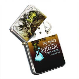 Elements of Space Alice in Wonderland My Reality - Silver Chrome Pocket Lighter