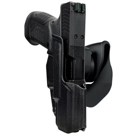 OWB Quick Release Paddle Holster fits RIA Derya DY9 (Right-Hand Draw, Black)